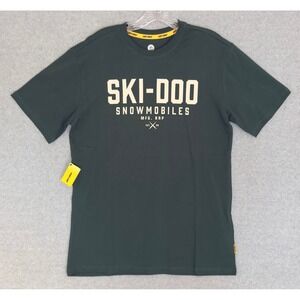 NEW! Ski-Doo T-Shirt Men Medium Green Snowmobiles Vintage Graphic BRP Tee Racing
